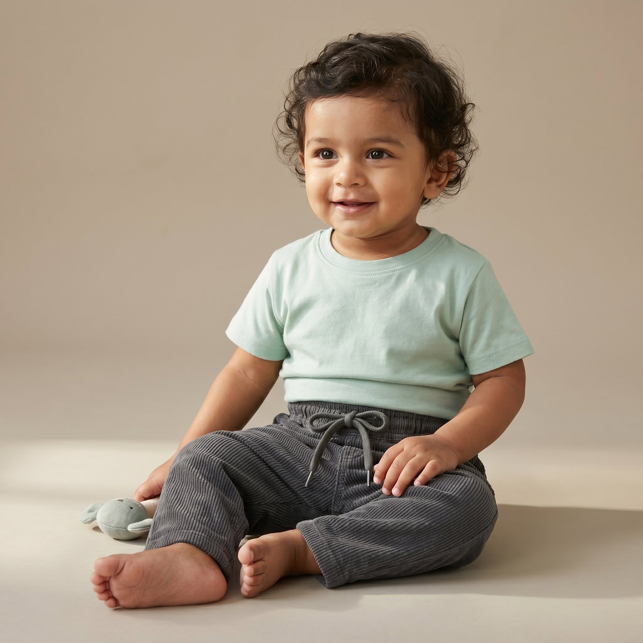 Grey Corduroy Pants Momuko Kids
