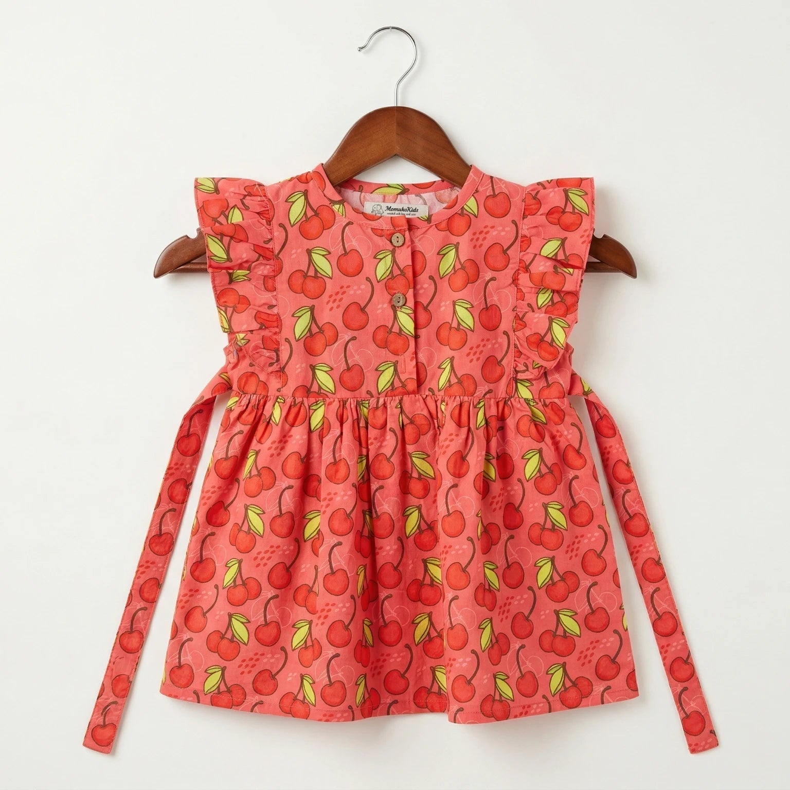 Cherry Chatter Ruffle Frock Momuko Kids