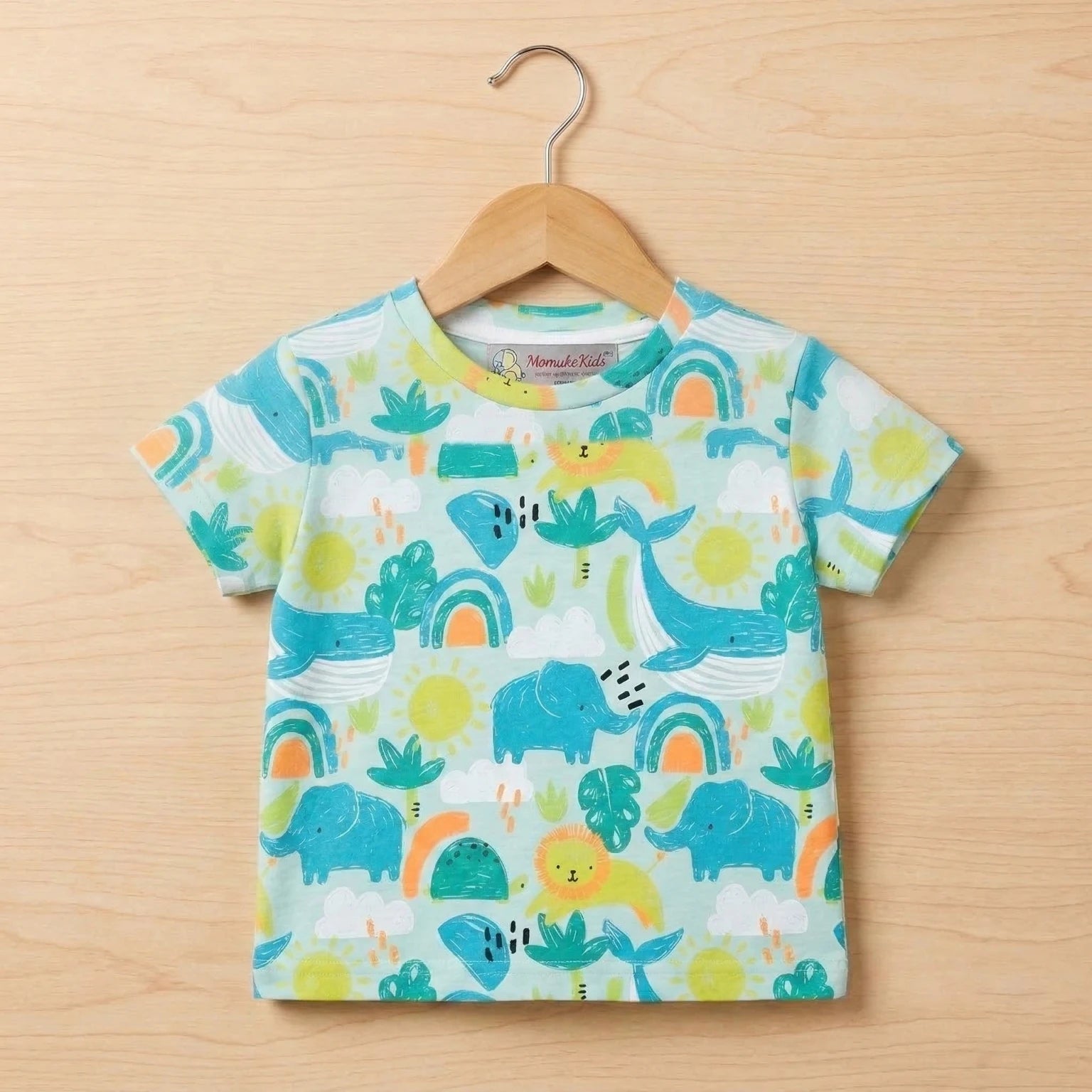 Teal Elephant - T-shirt Momuko Kids