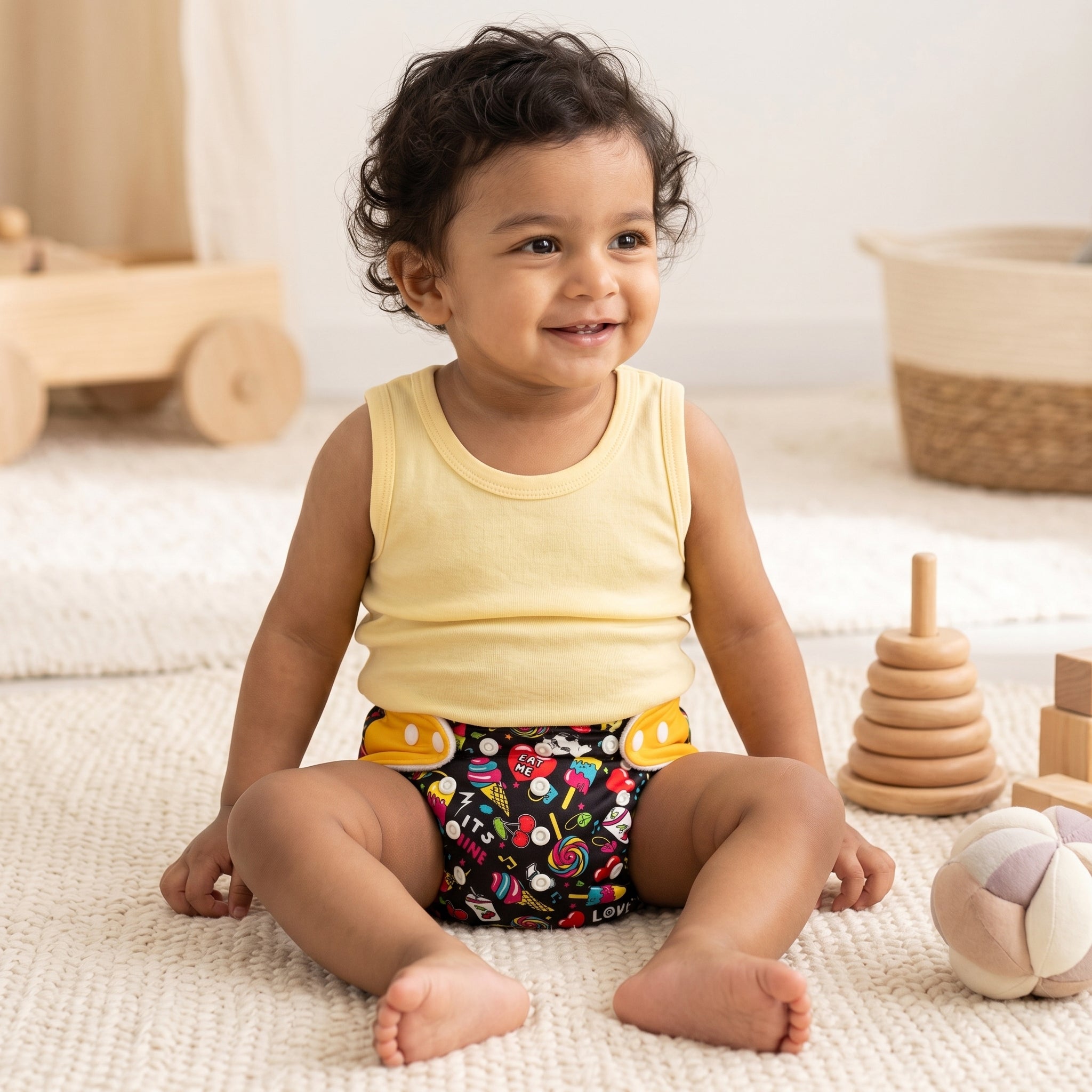 Cloth Diaper With 6 Layer Insert Pad