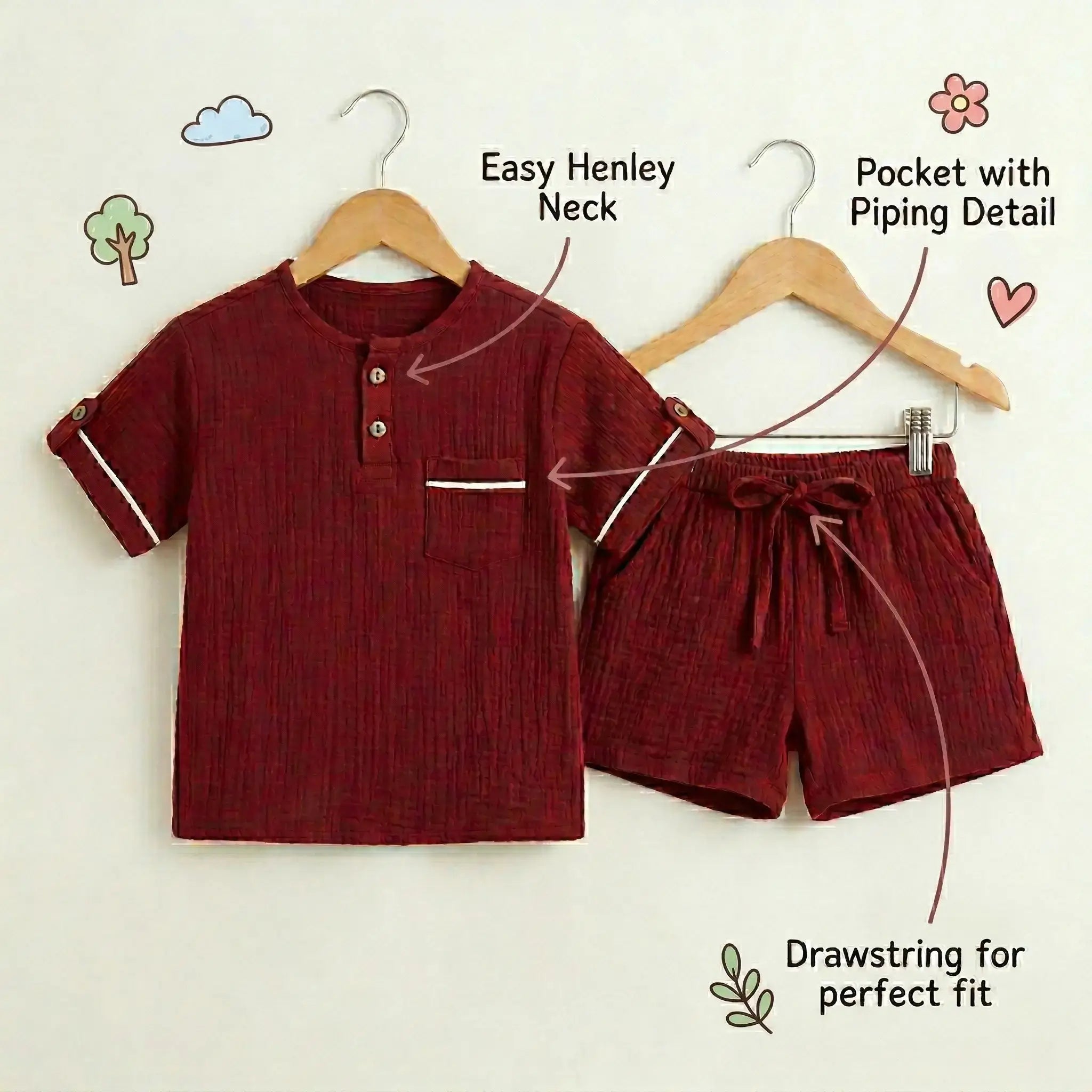 Short Kurta Shirt with Shorts Momuko Kids