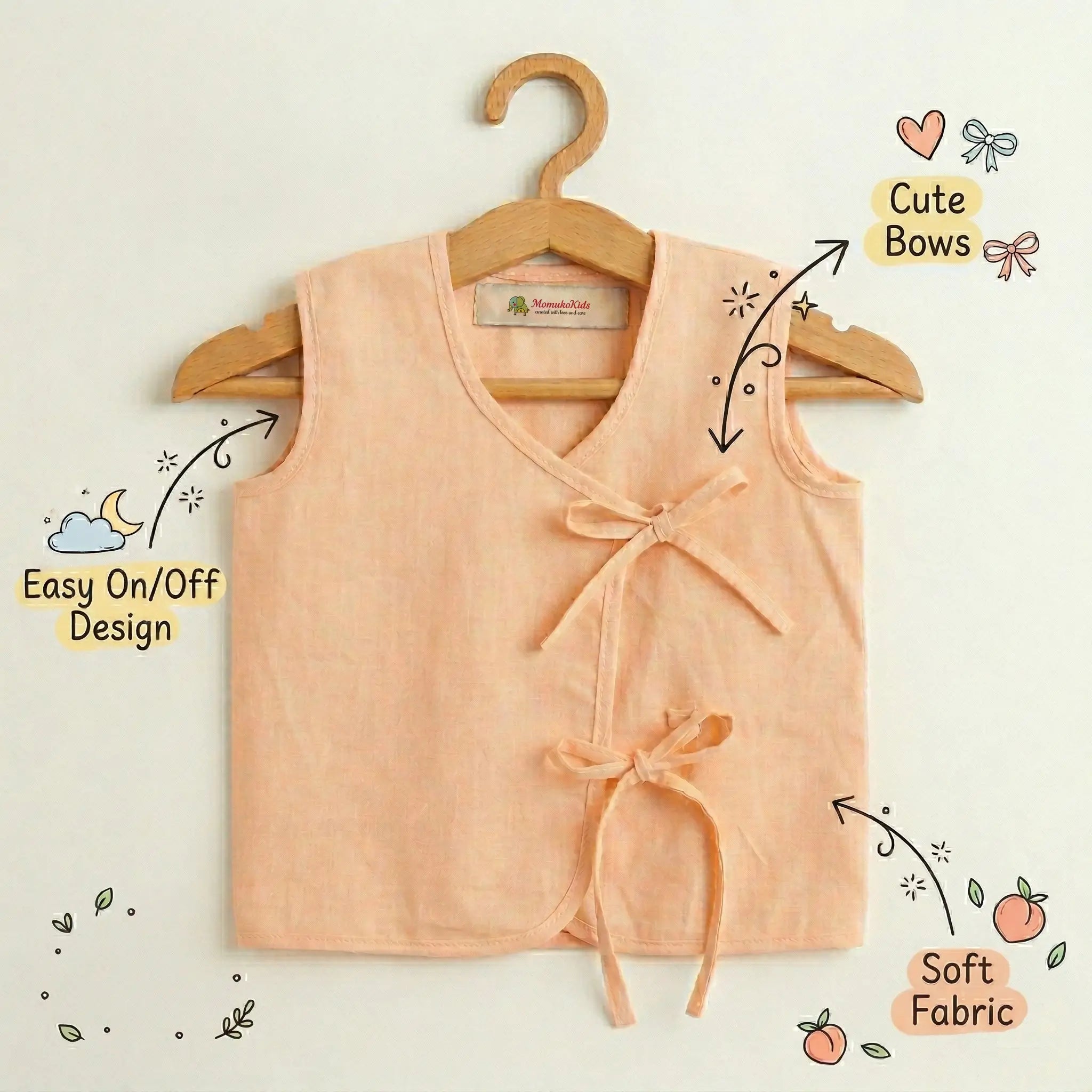 Plain Kedia with Double Knot (Set of 4) Momuko Kids