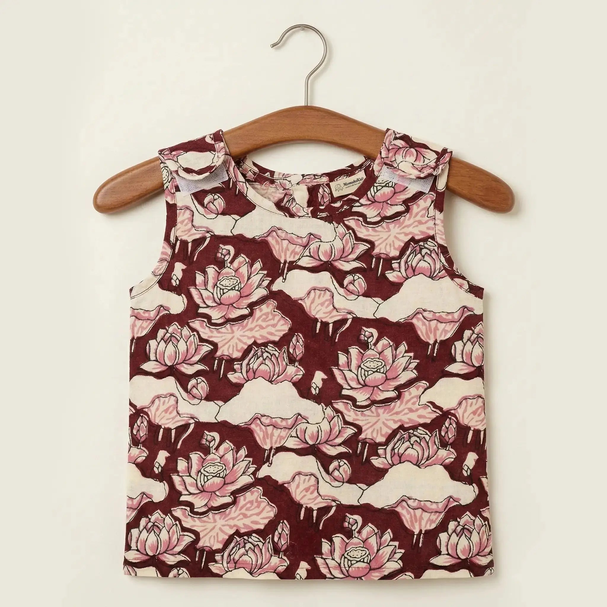 Jhabhla with Shoulder Button - Lotus Pichwai Print