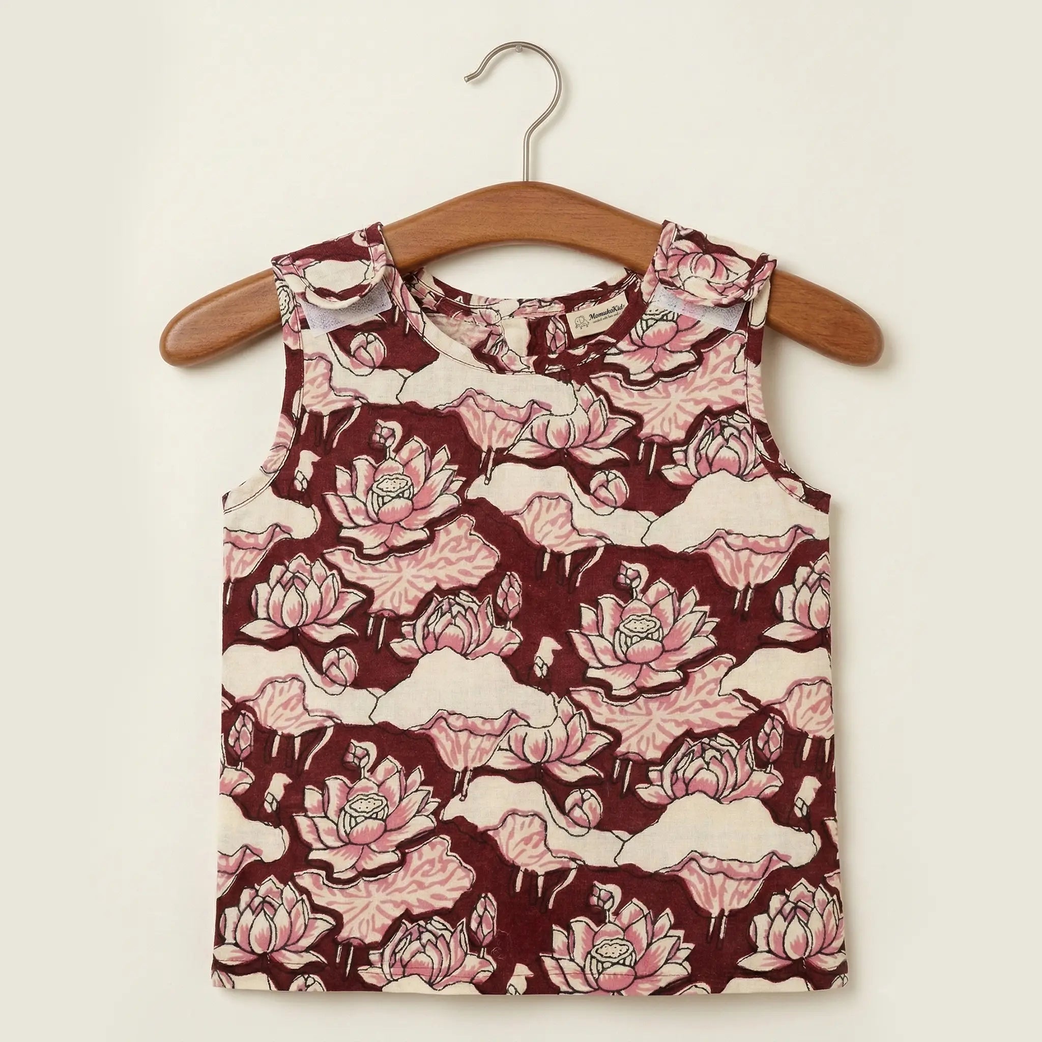 Jhabhla with Shoulder Button - Lotus Pichwai Print