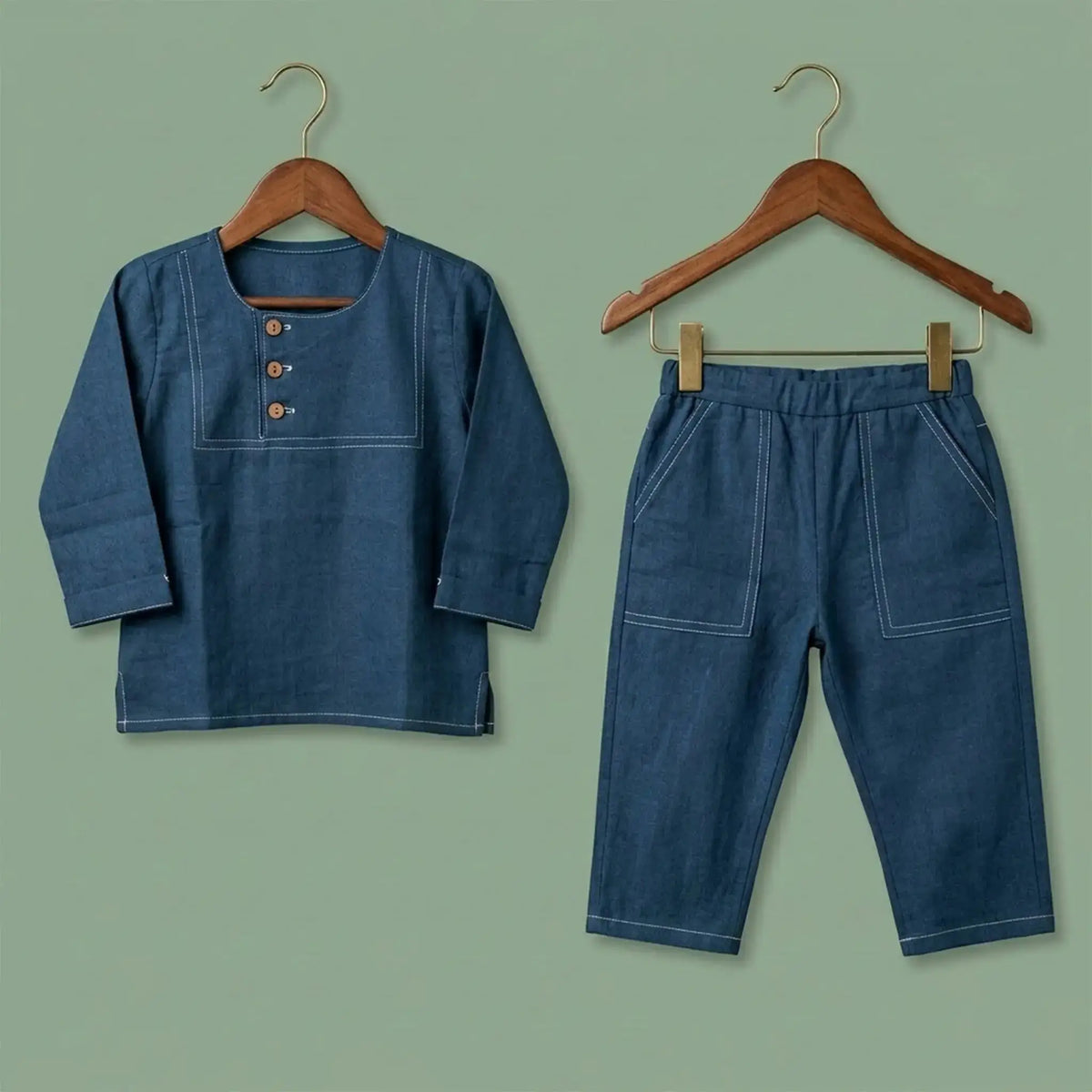 Full Sleeve Short Kurta with Pants Momuko Kids