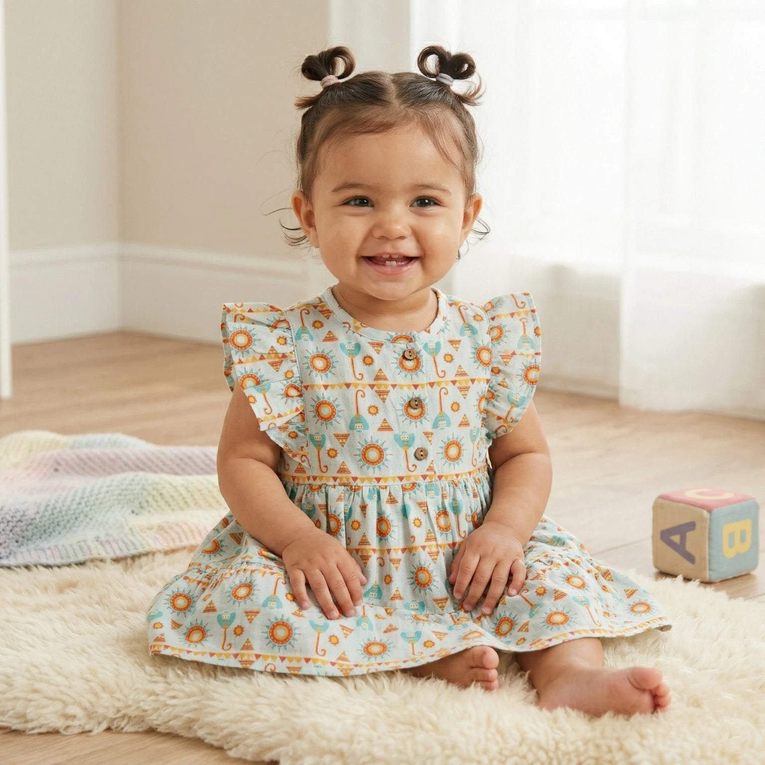 Cherry Chatter Ruffle Frock Momuko Kids