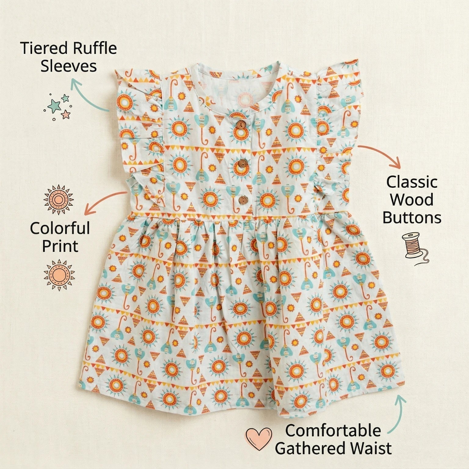 Cherry Chatter Ruffle Frock