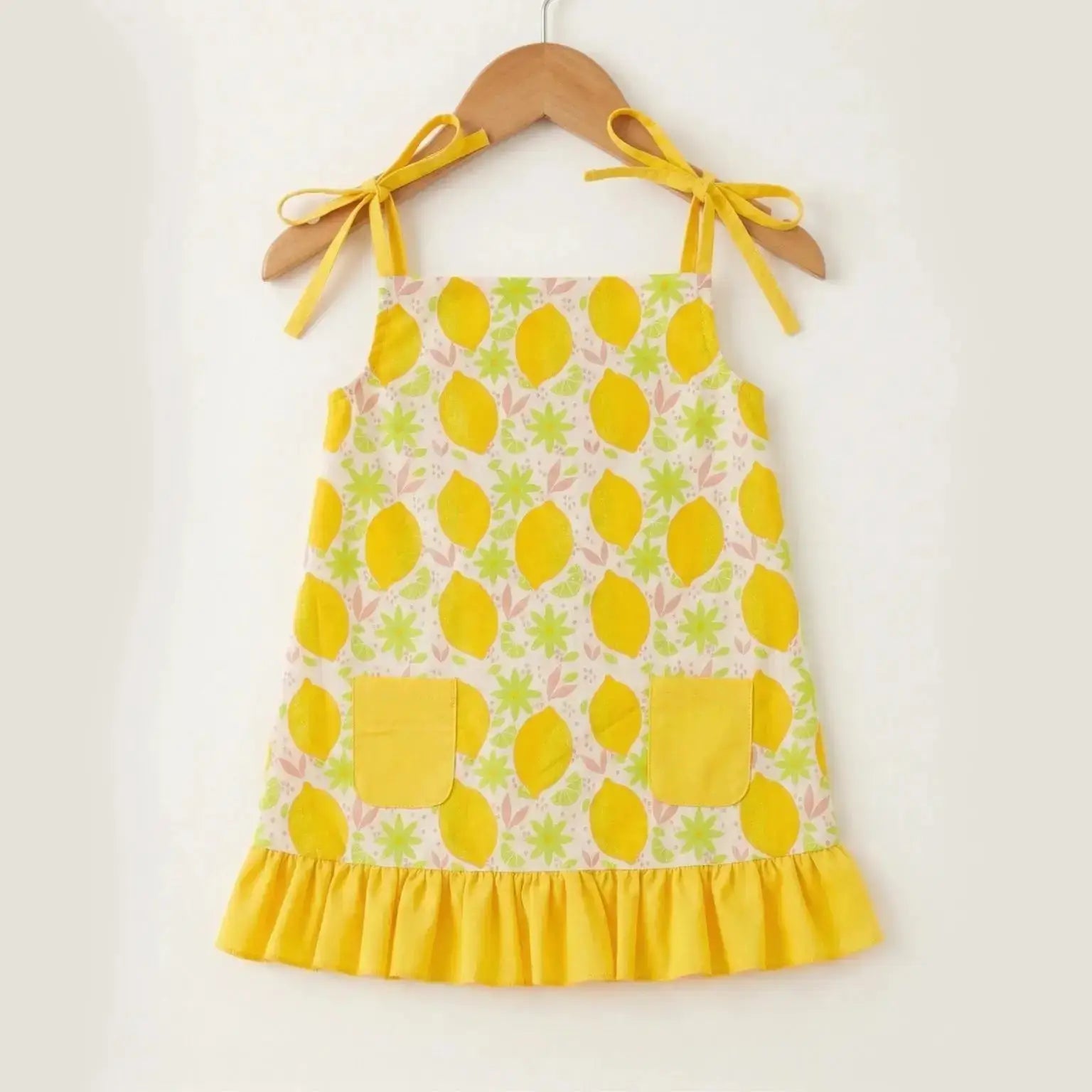 Lemon Print Pillow Dress Momuko Kids