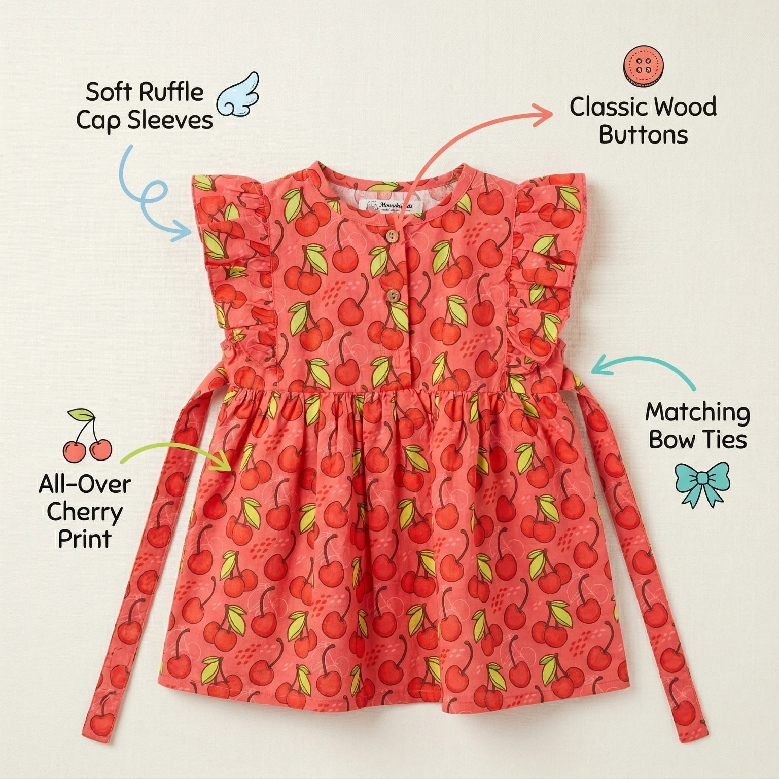 Cherry Chatter Ruffle Frock