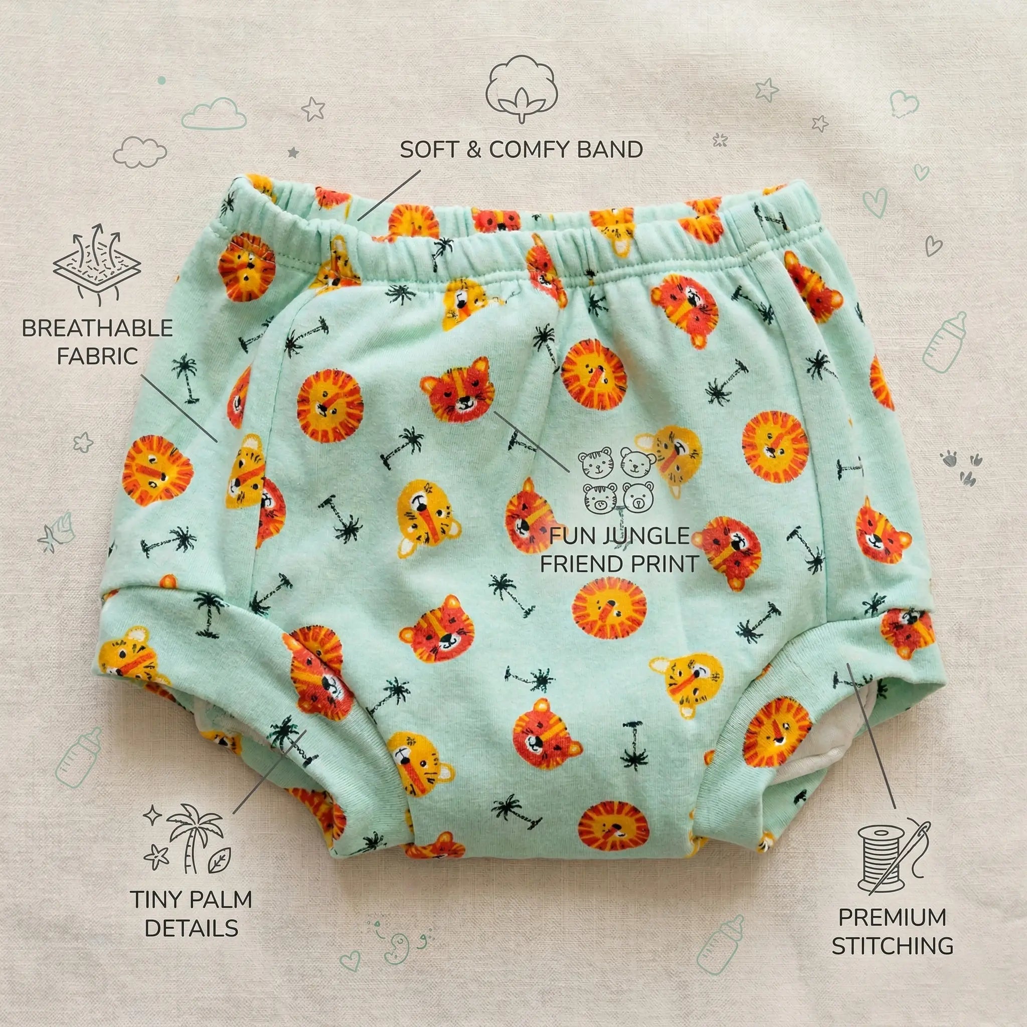 Padded Underwear (Set of 3)
