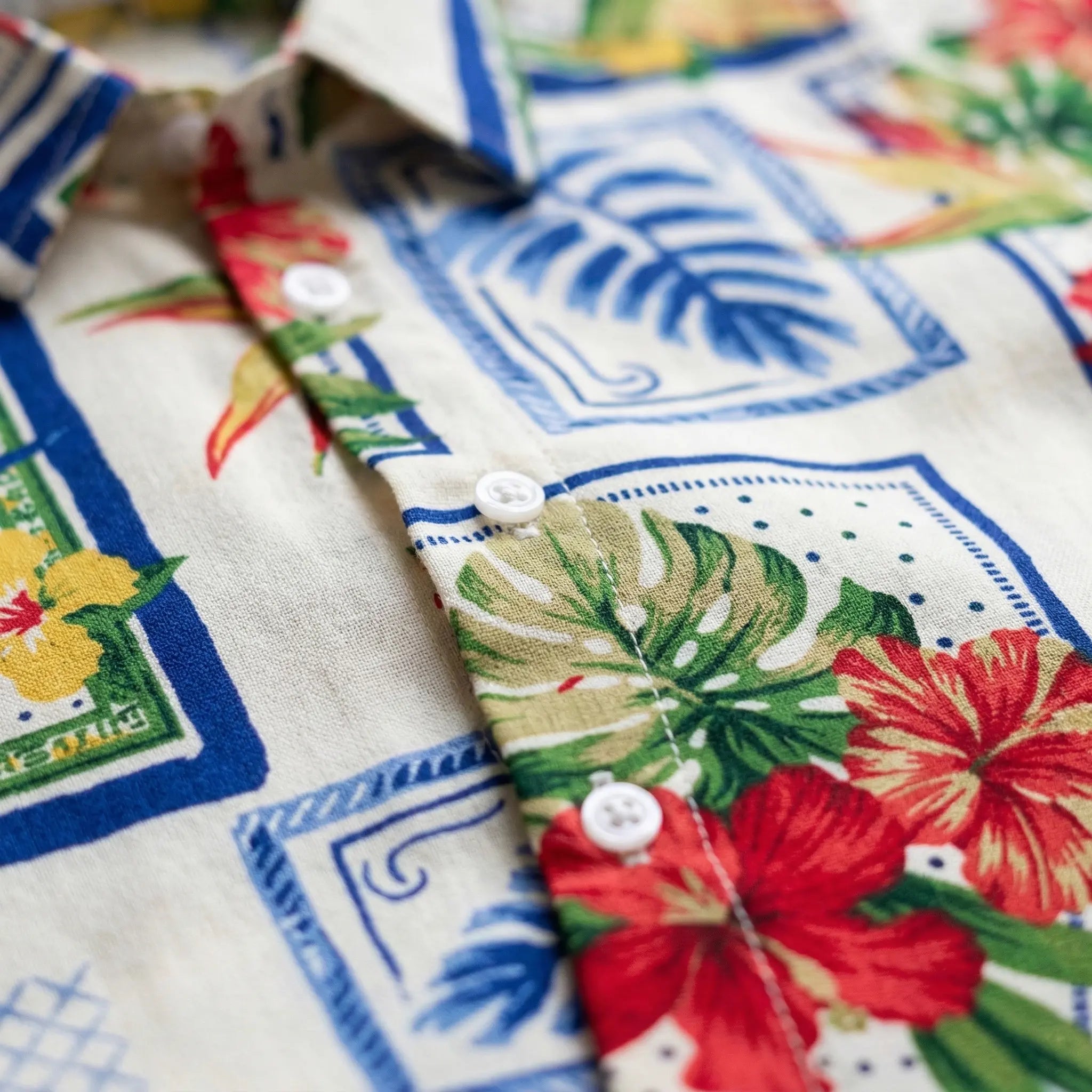 Short Sleeve Tropical Collage Print Shirt Momuko Kids