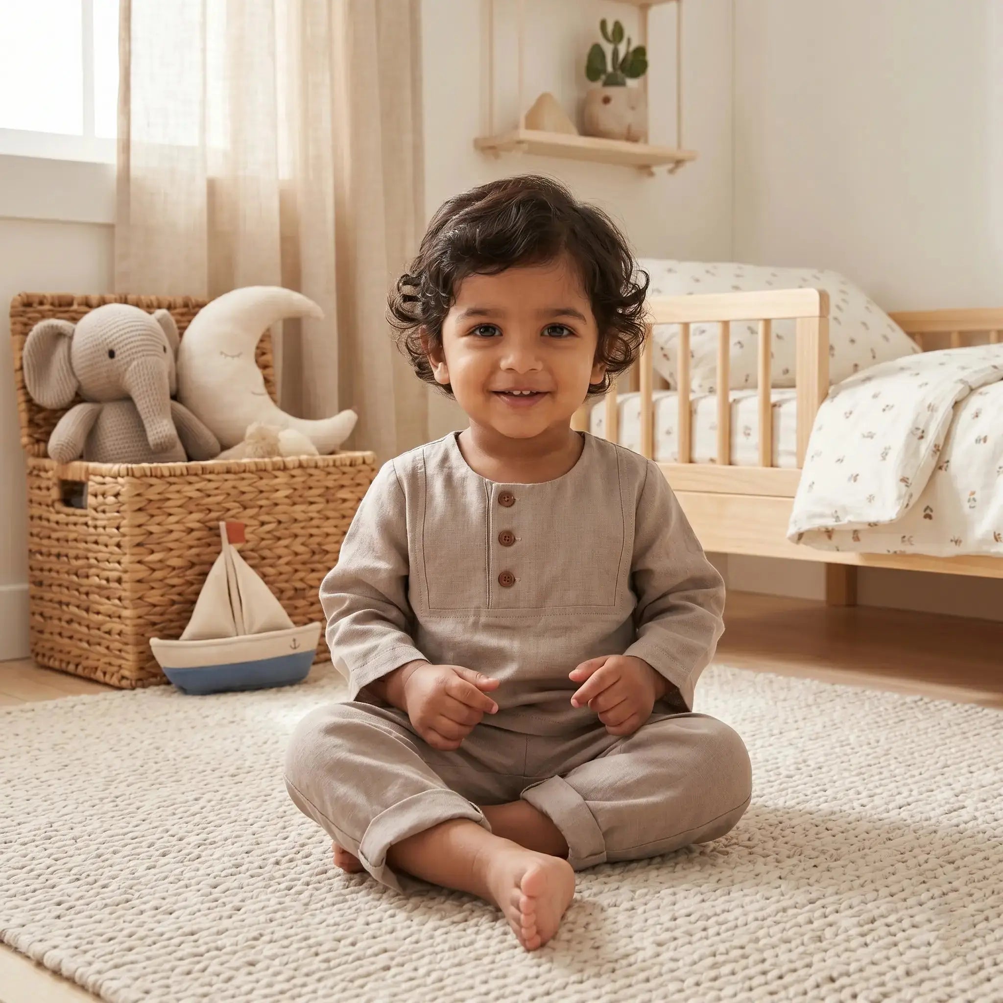 Full Sleeve Short Kurta with Pants Momuko Kids