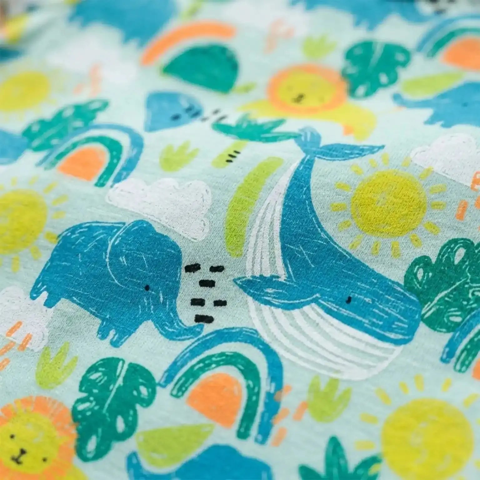 Teal Elephant - T-shirt Momuko Kids