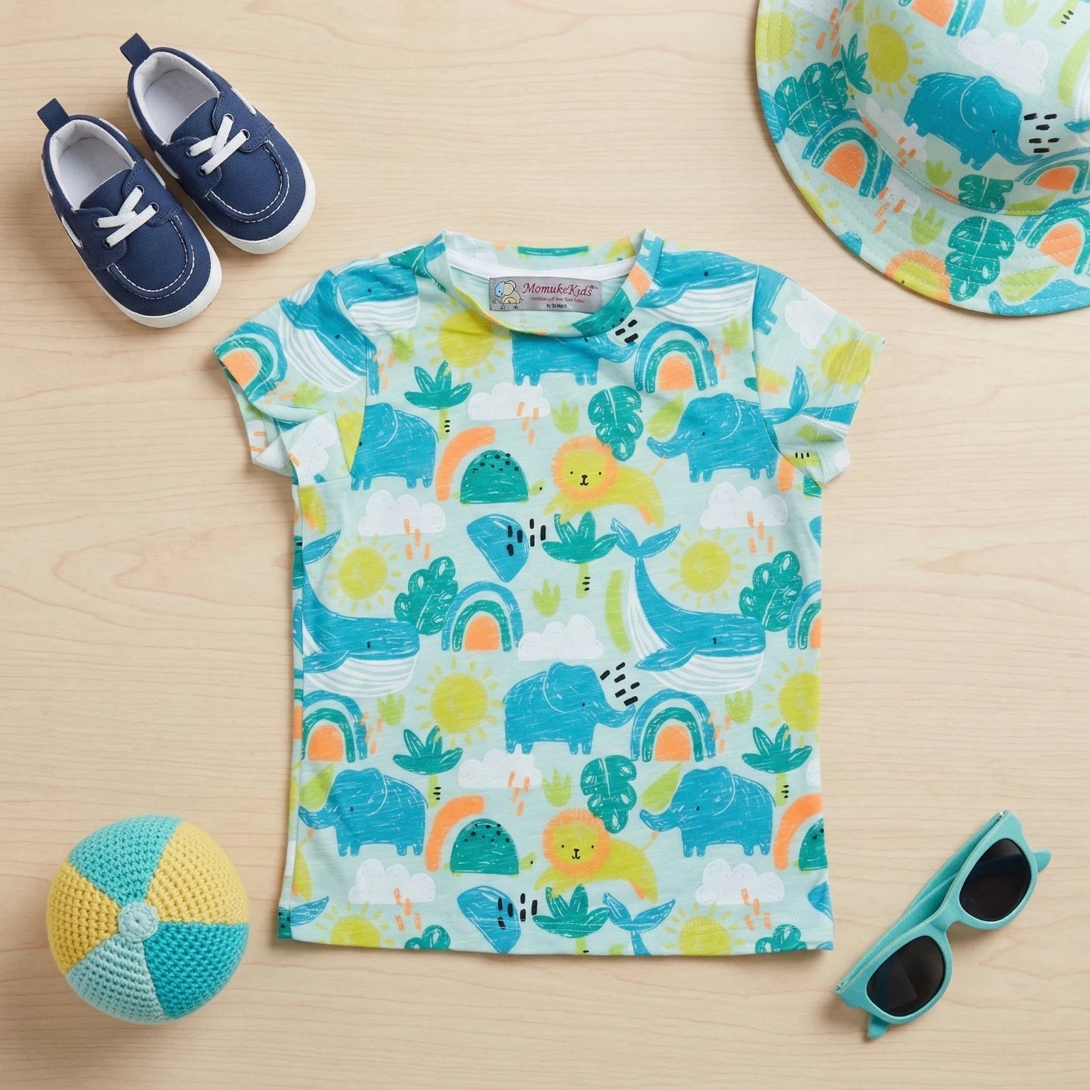Teal Elephant - T-shirt