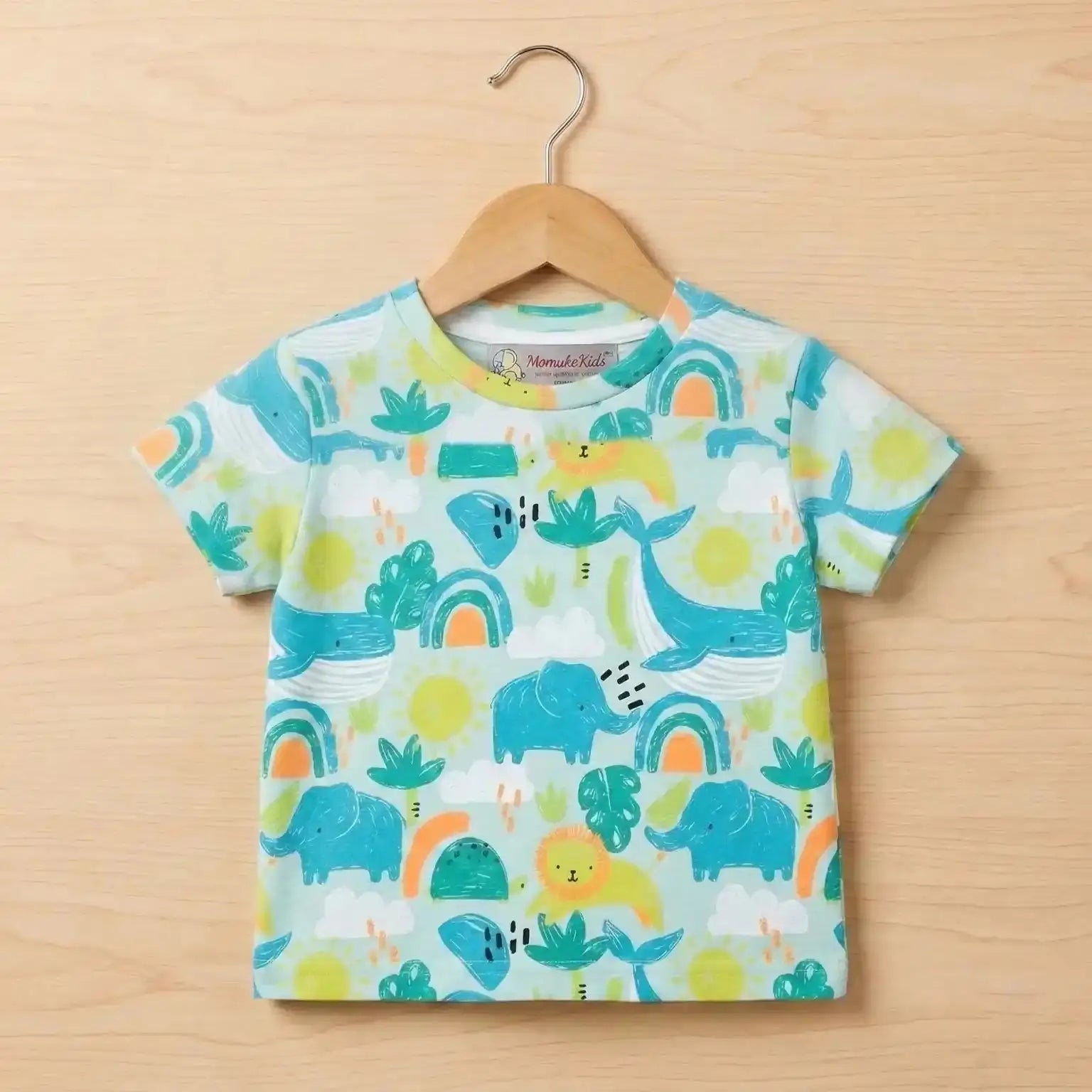 Teal Elephant - T-shirt Momuko Kids