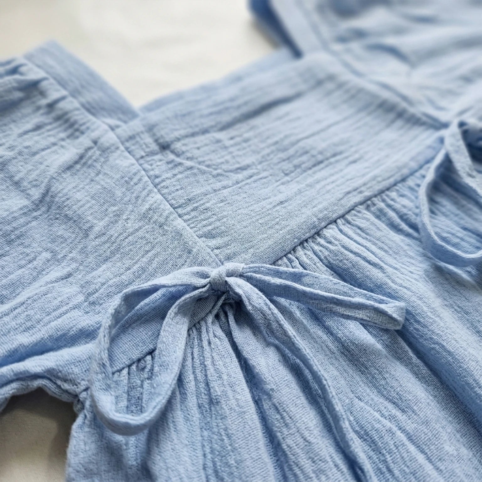 Powder Blue Embroidered Frock