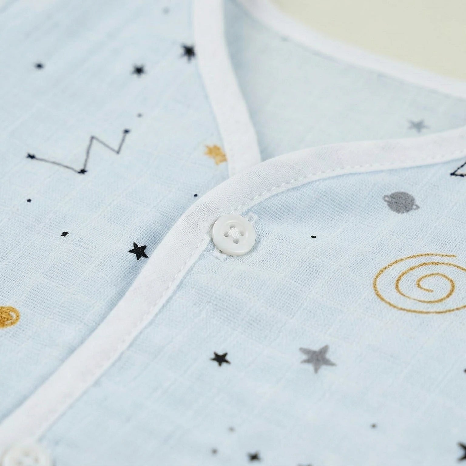 Blue Stars – Full Sleeve Muslin Night Suit