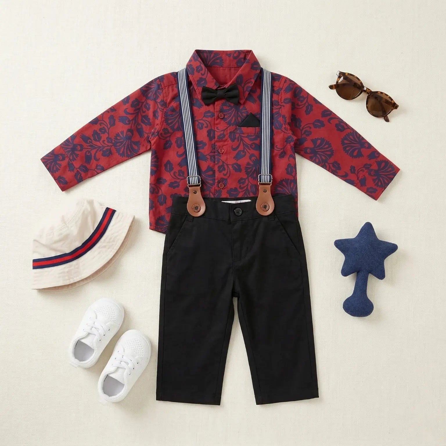 Cotton Shirt With Black Pant With Suspender