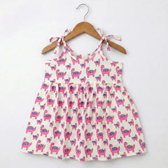 Shoulder Tie Frock - Dinosaur Print Momuko Kids