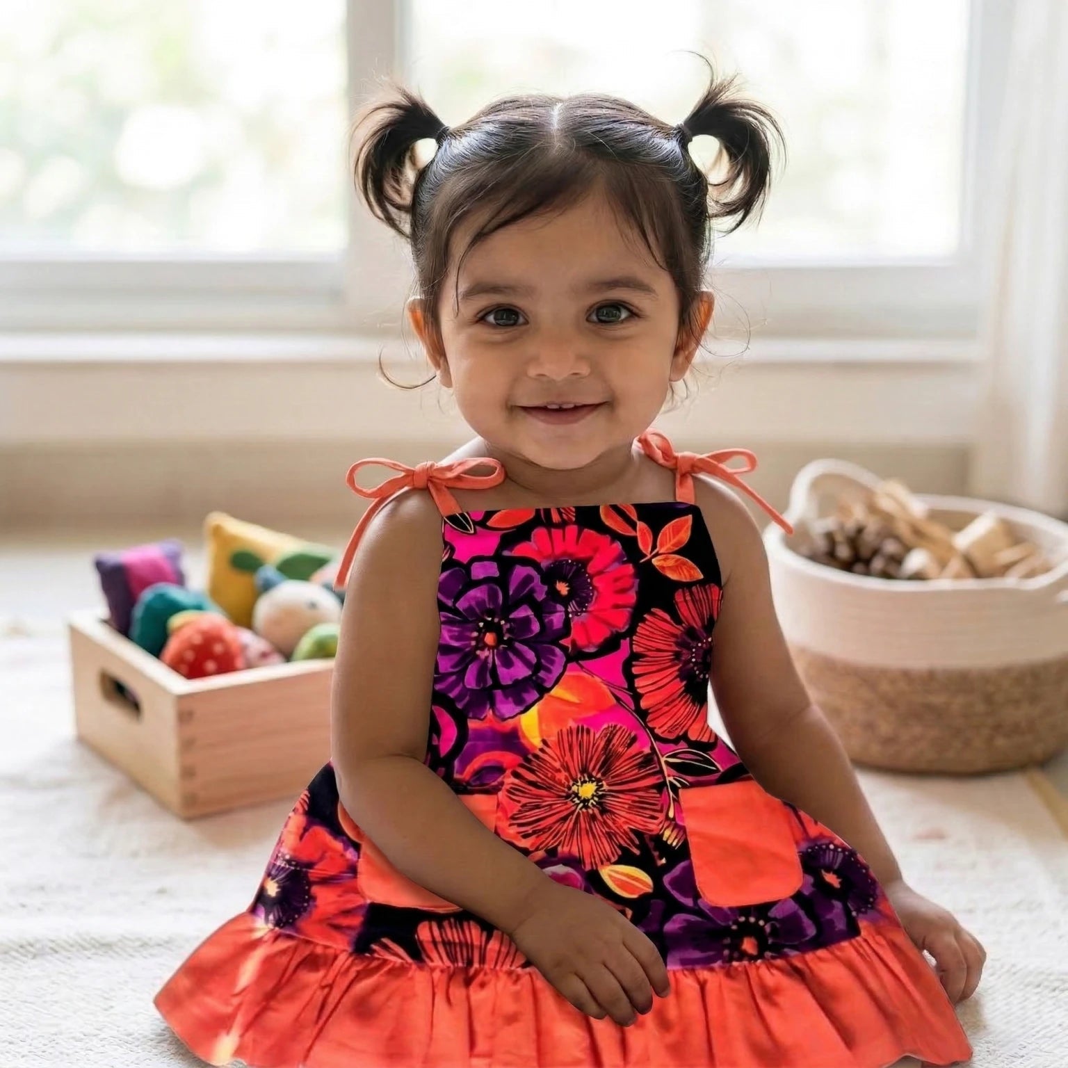 Rust Orange Pillow Dress