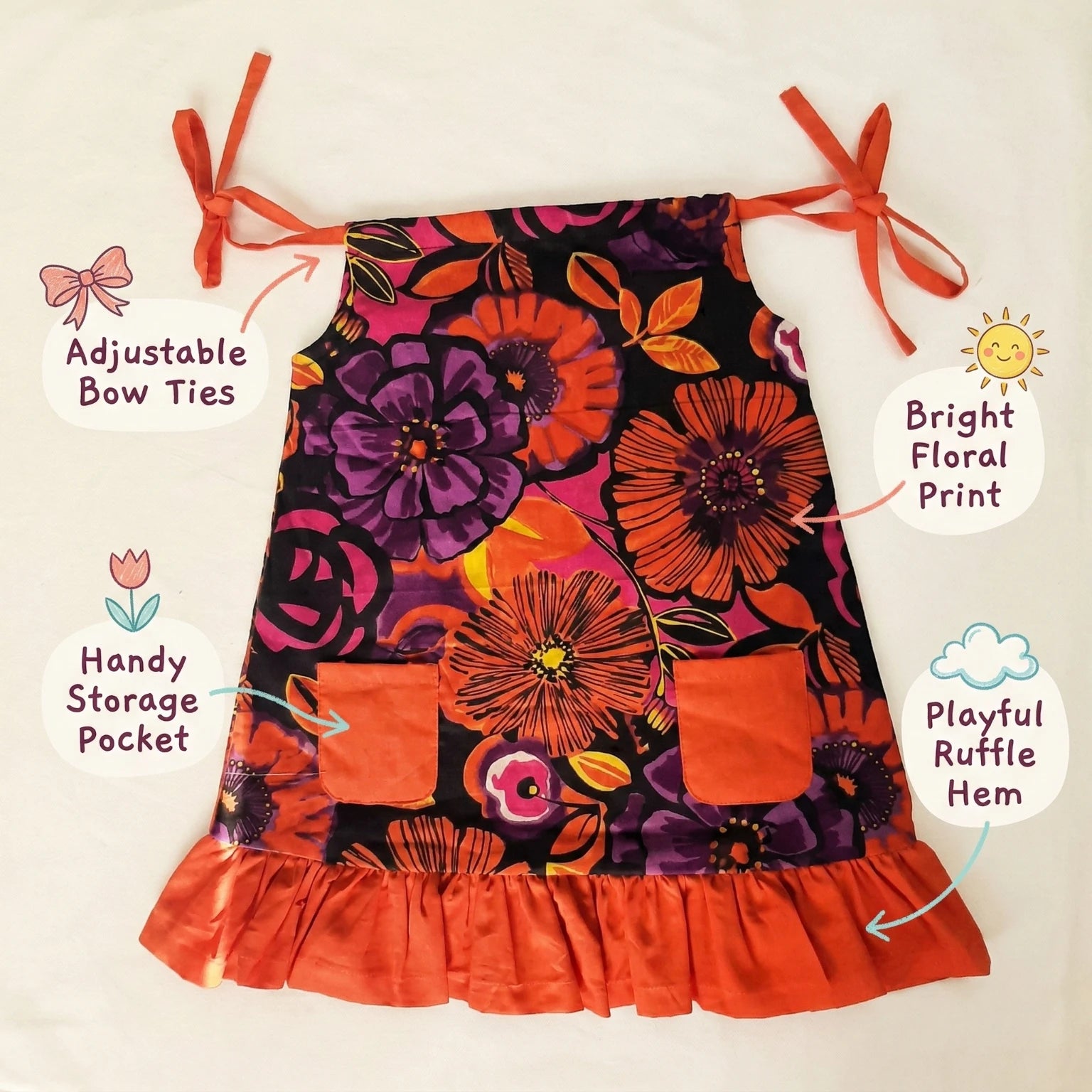 Rust Orange Pillow Dress