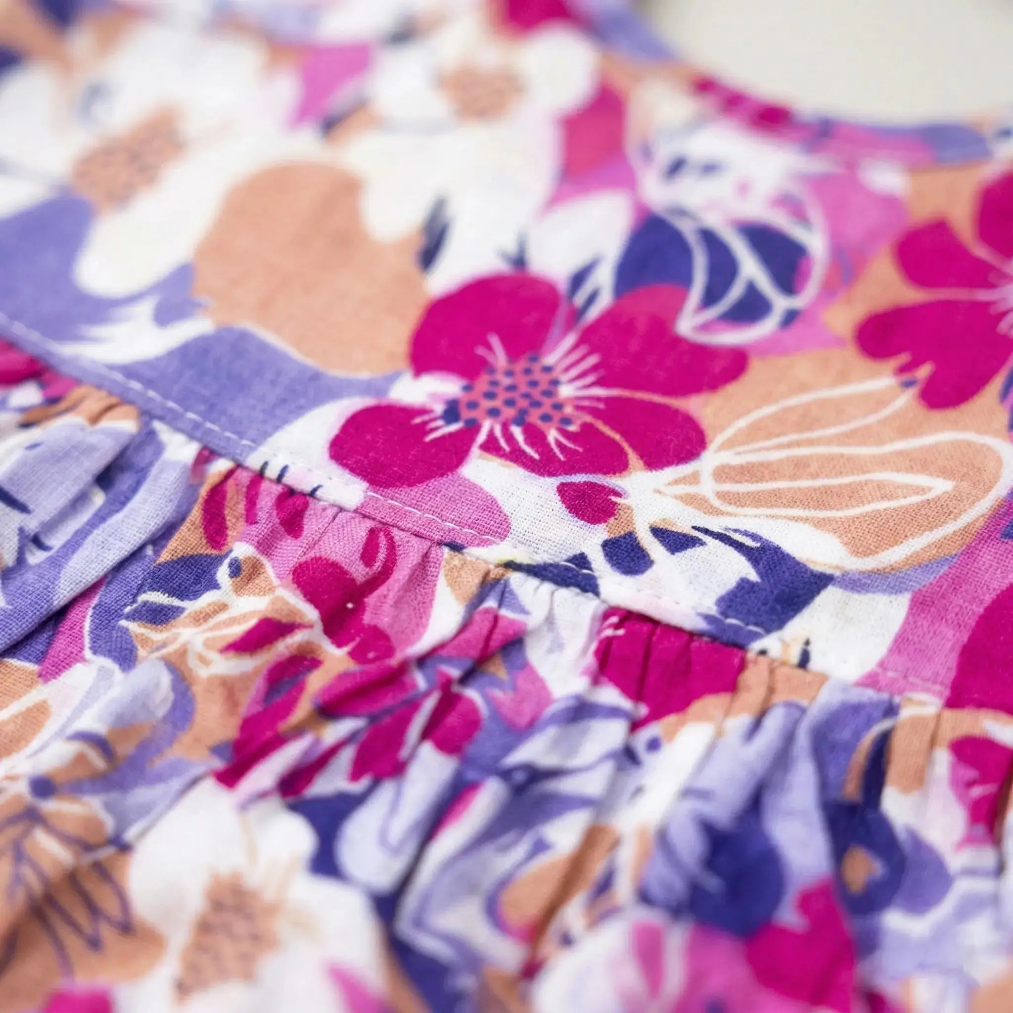 Shoulder Tie Frock - Floral Print Momuko Kids