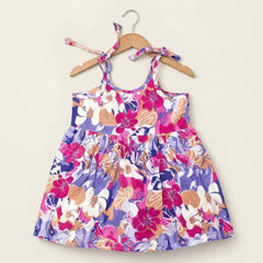 Shoulder Tie Frock - Floral Print Momuko Kids