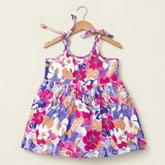 Shoulder Tie Frock - Floral Print Momuko Kids