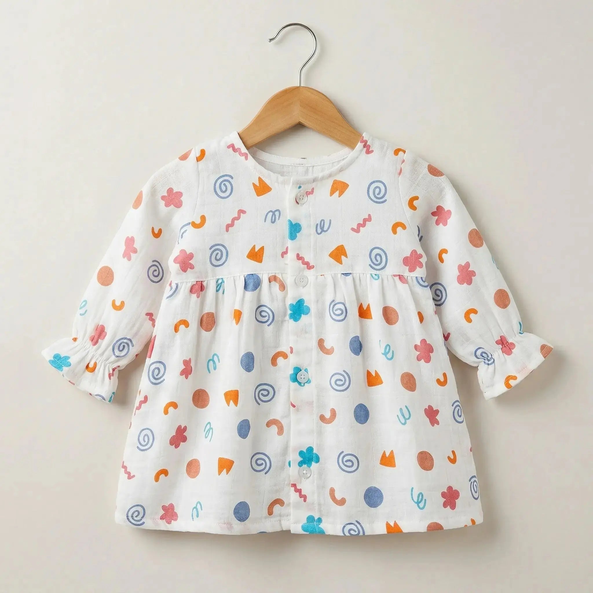 Full Sleeve Muslin Frock (Set of 3) Momuko Kids